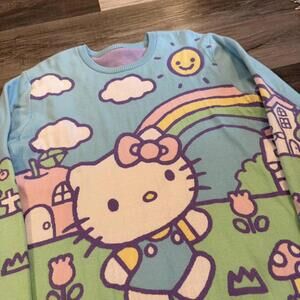 hello kitty all over print sweater M